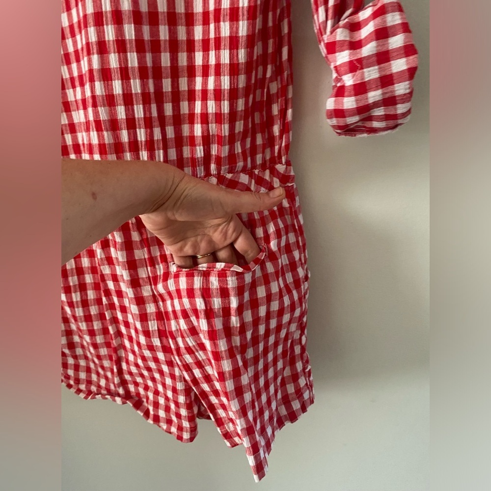 Denim Supply Ralph Lauren Plaid romper rare colors red and white
Size M - Picture 8 of 9
